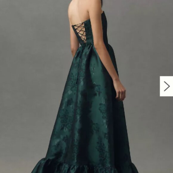 V. Chapman Charlotte Strapless Corset Side-Slit Dress - Picture 2 of 4